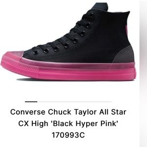 Men’s NEW Converse Chuck Taylor All StarCX HiBlack HyperPink high top size 9